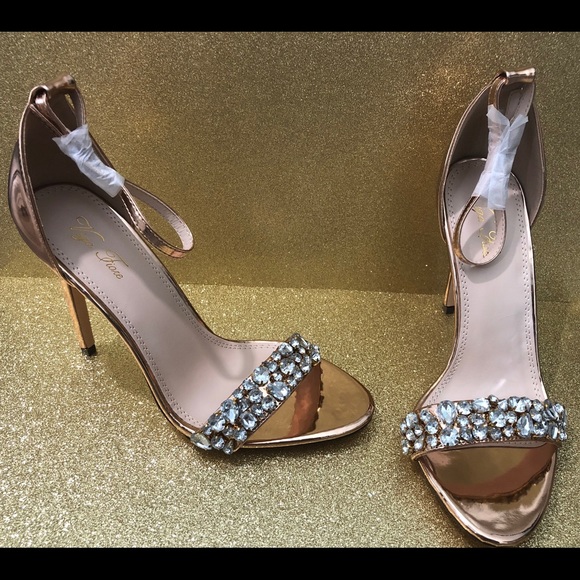 Shoes - Rose gold 4 1/2” heel brand new with box